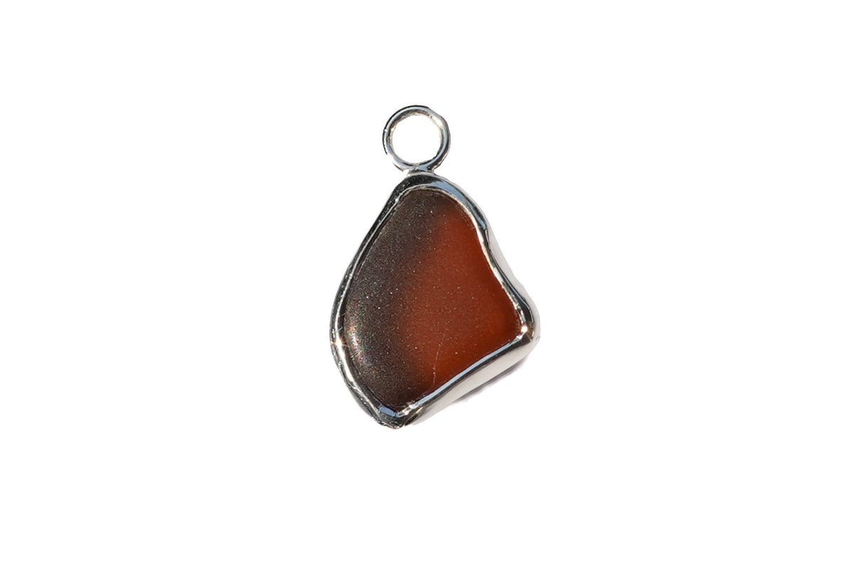 Small Seaglass Charm - Brown