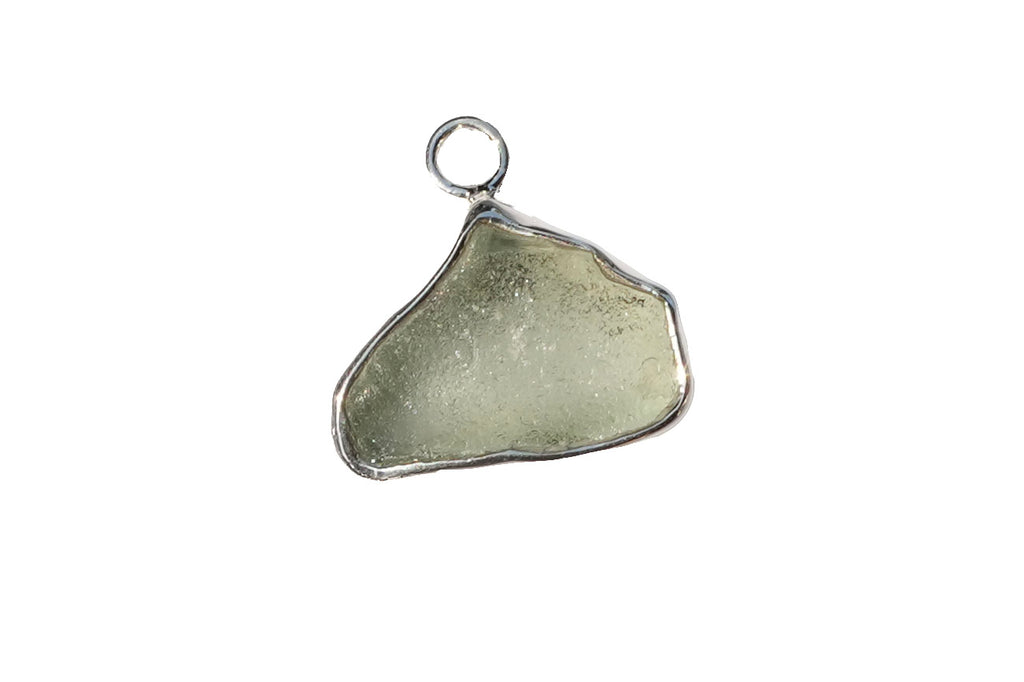 Large Seaglass Charm - Blue