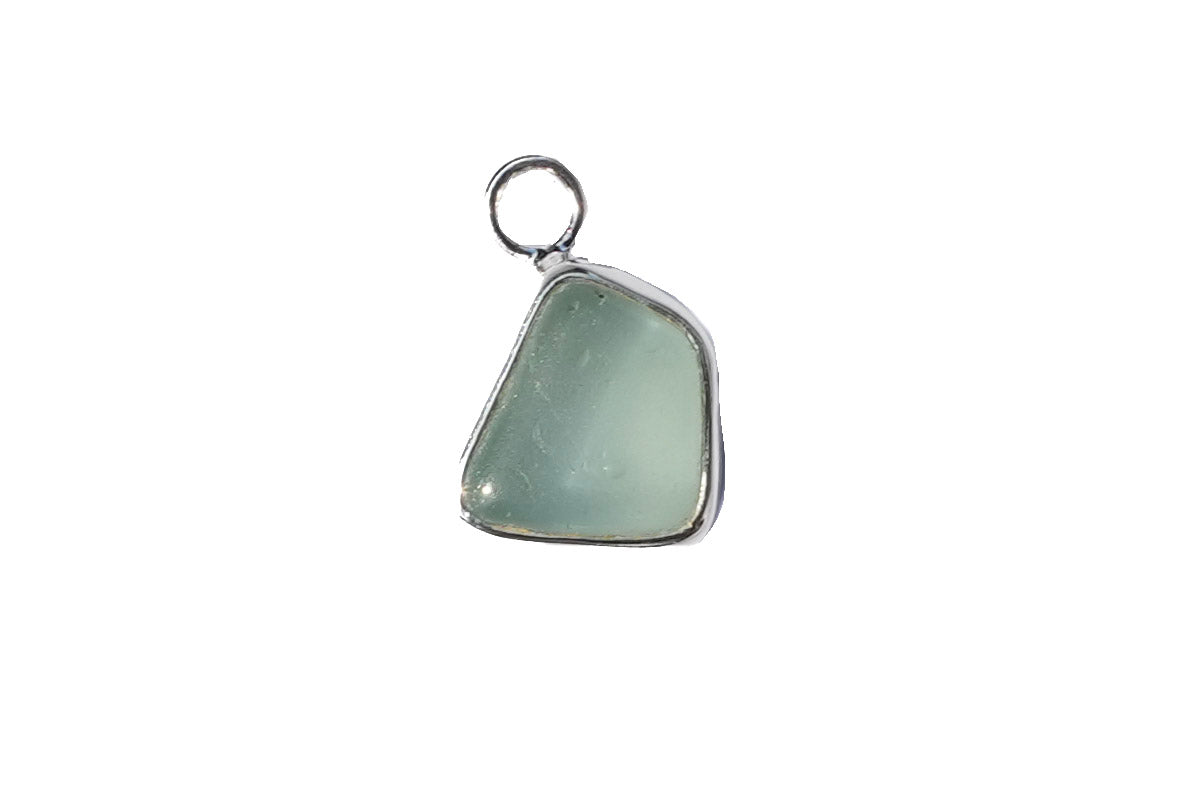 Small Seaglass Charm - Blue