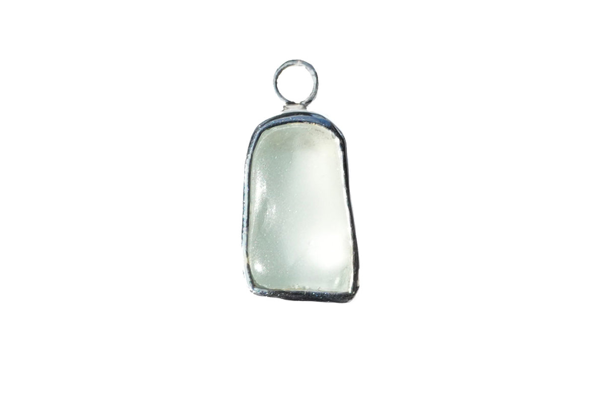 Large Seaglass Charm - Blue