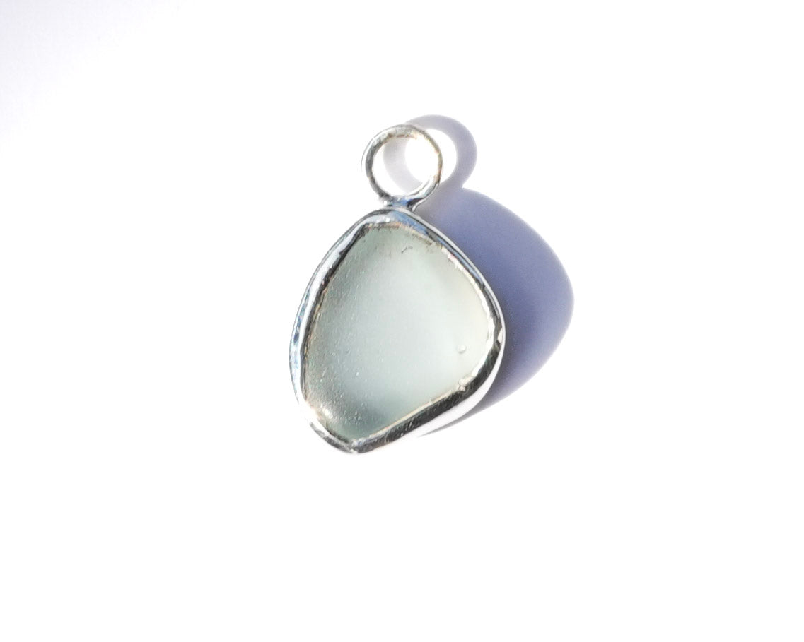 Small Seaglass Charm - Blue
