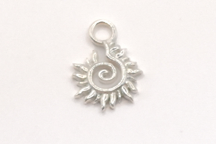 Sun Charm Sterling Silver