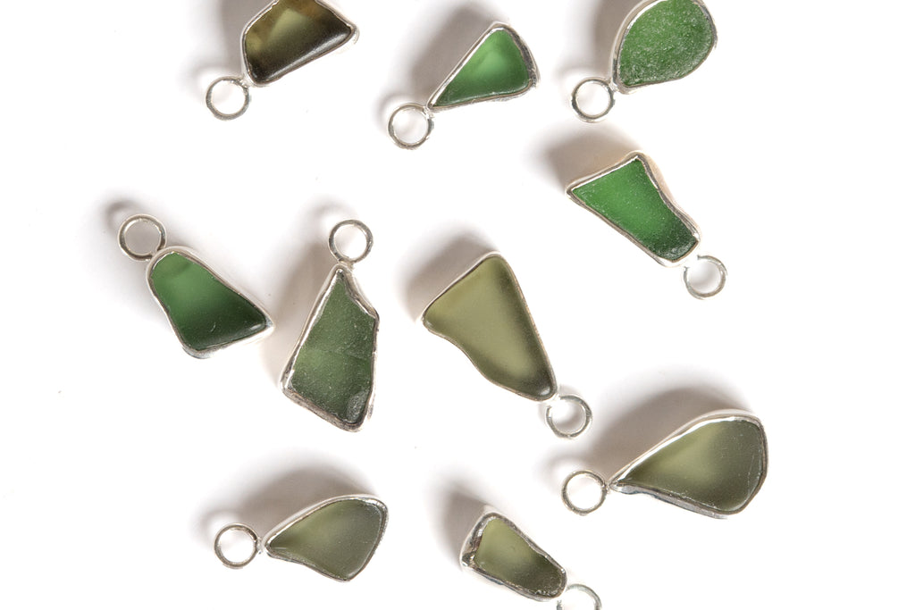 Small Seaglass Charm - Green